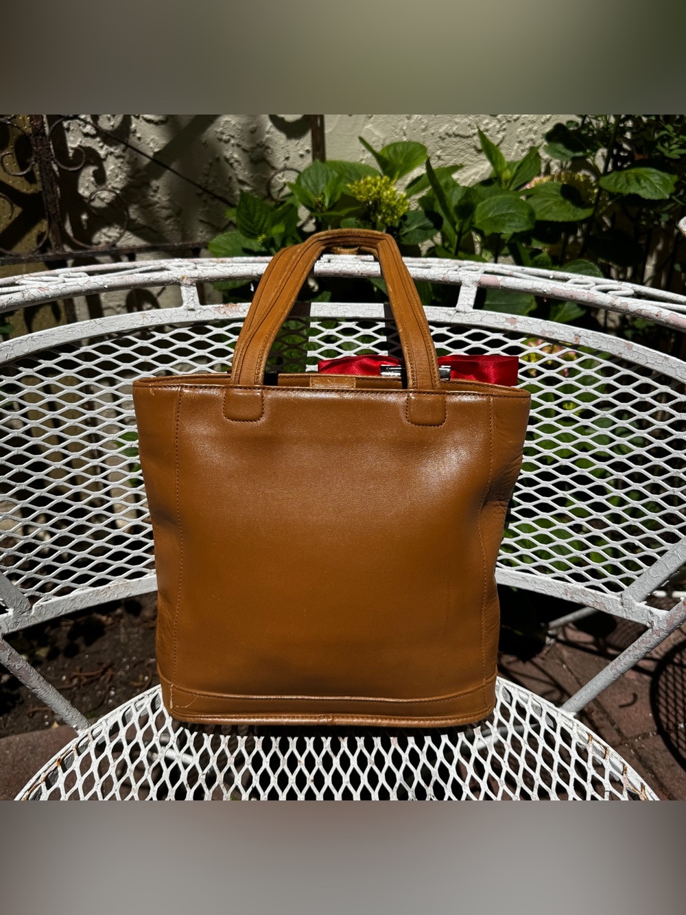 Vintage 90’s Coach Tan Mini Tote - Picture 2 of 8